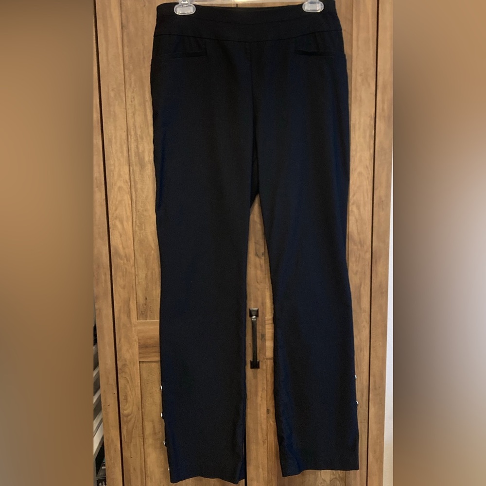 New York and Company Lightweight Bootcut Pull-on Black Pants Size Medium